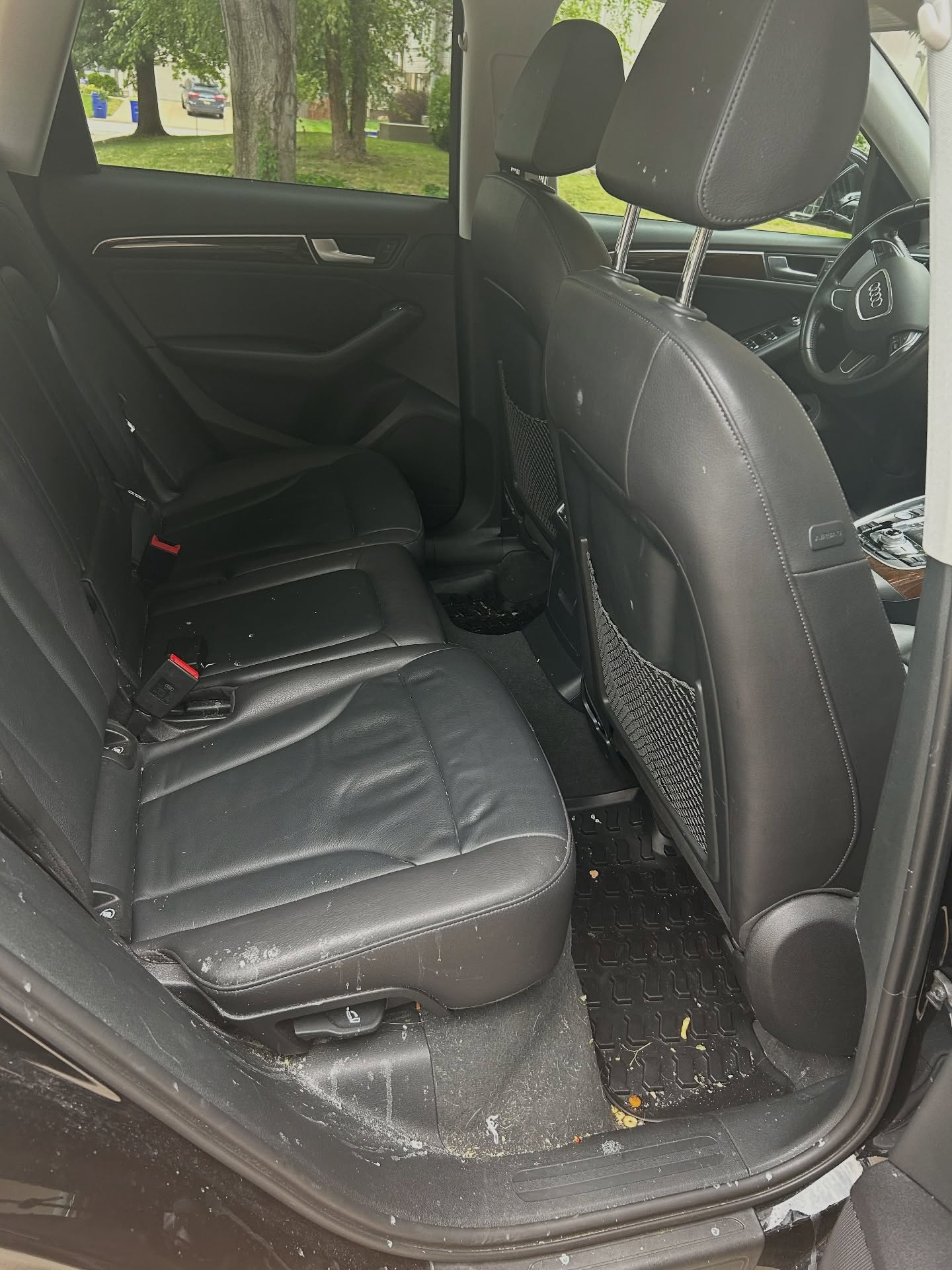 Audi Q5 rear seats before detailing